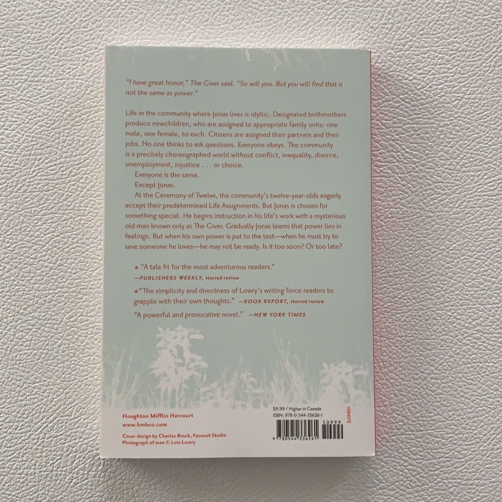 The Giver by: Lois Lowry - Picture 2 of 2